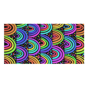 Black Rainbow Standard Beach Towel, 30x60