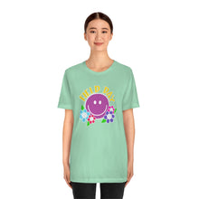 Load image into Gallery viewer, Field Day Smilie with Flowers! Unisex Jersey Short Sleeve Tee
