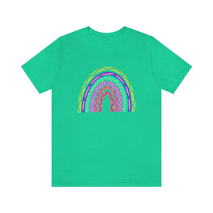 Neon Rainbow: Unisex Jersey Short Sleeve Tee