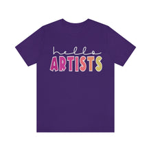 Load image into Gallery viewer, HELLO Artists: Unisex Jersey Short Sleeve Tee
