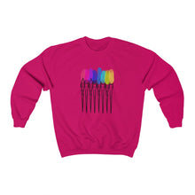 Load image into Gallery viewer, Colorful Paint Brushes: Unisex Heavy Blend™ Crewneck Sweatshirt
