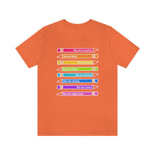 Load image into Gallery viewer, Mantra Pencils: Unisex Jersey Short Sleeve Tee

