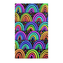 Load image into Gallery viewer, Black Rainbows Area Rugs
