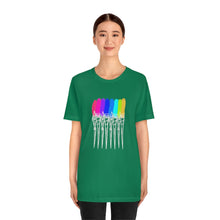 Load image into Gallery viewer, White Rainbow Brushes: Unisex Jersey Short Sleeve Tee
