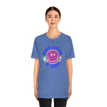 Load image into Gallery viewer, Happy Last Day of School Purple Smilie! Unisex Jersey Short Sleeve Tee
