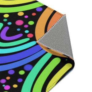 Black Rainbows Area Rugs