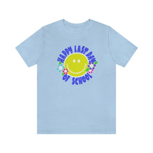 Load image into Gallery viewer, Happy Last Day of School Smilie! Unisex Jersey Short Sleeve Tee
