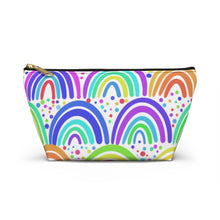 Load image into Gallery viewer, Rainbow Accessory Pouch w T-bottom
