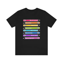 Load image into Gallery viewer, Mantra Pencils: Unisex Jersey Short Sleeve Tee
