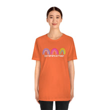 Load image into Gallery viewer, Difference Maker Watercolor Rainbow Unisex Jersey Short Sleeve Tee
