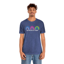 Load image into Gallery viewer, Difference Maker Watercolor Rainbow Unisex Jersey Short Sleeve Tee
